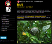 Cluster Bombs website homepage